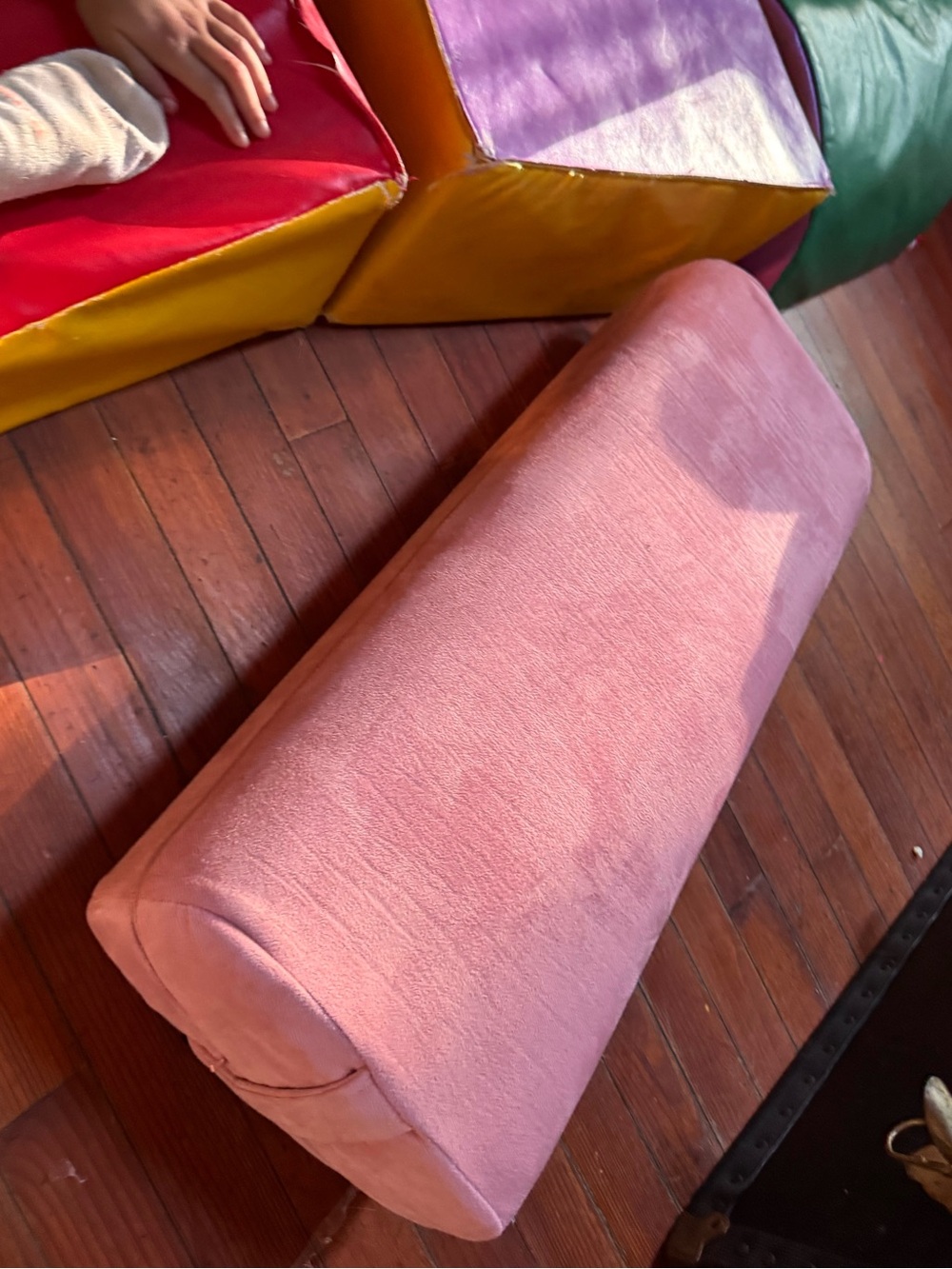Reehut Yoga soft Pink Bolster Pillow -